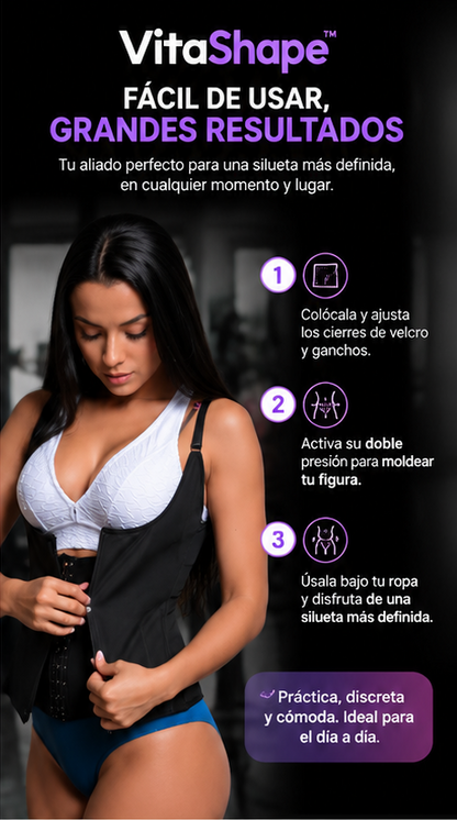 Faja Doble Presión VitaShape™|Moldea, sujeta y fija tu figura